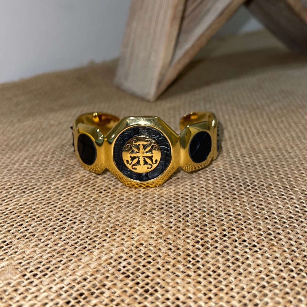 Rustic Cuff Gold & Snakeskin Cuff - Picture 3 of 14
